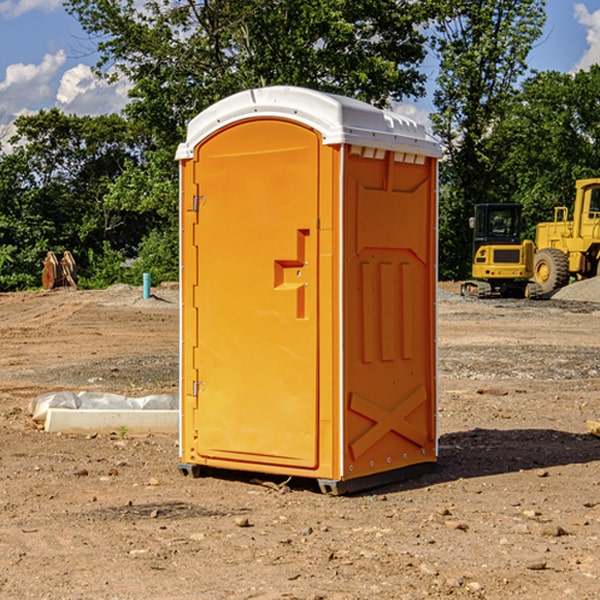 how often are the portable restrooms cleaned and serviced during a rental period in Estral Beach Michigan